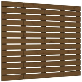 824686 vidaXL Стенна табла за спалня, меденокафява, 146x3x91,5 см, бор масив