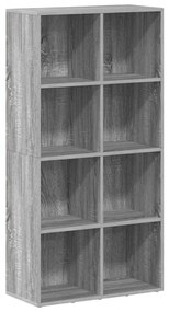 815250 vidaXL Библиотека/бюфет, сив сонома, 66x30x130 см, инженерно дърво