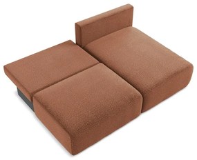 Разтегателен ъглов диван с място за съхранение в тухлен цвят (десен ъгъл) Kalena – Makamii