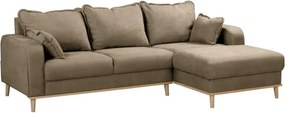 Светлокафяв ъглов диван (десен ъгъл) Beata - Ropez