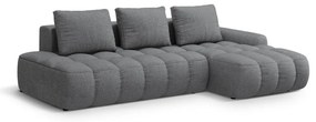 Сив сгъваем/с място за съхранение ъглов диван (десен ъгъл) Linz – Cosmopolitan Design