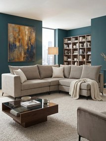 Ъглов диван Ricap-Бежово