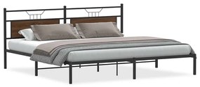 4106848 vidaXL Рамка за легло без матрак Кафяв дъб Инженерна дървесина