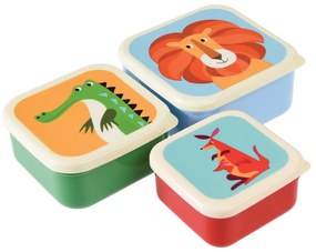 Комплект от 3 кутии за закуски Creatures Colourful Creatures - Rex London