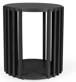 Черна масичка за кафе , ø 53 cm Drum - Woodman