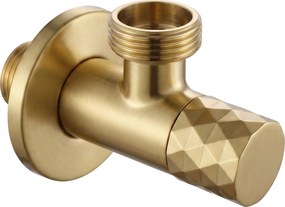 Ъглов вентил Diamond 03 1/2" x 3/4" Brush Gold