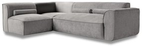 Светлосив ъглов диван (ляв ъгъл) Flex Felix – Miuform