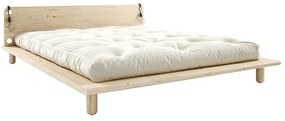 Двойно легло от борова дървесина с решетка 140x200 cm Peek - Karup Design