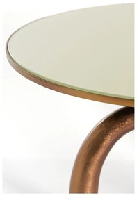 Стъклена кръгла масичка за кафе в бронзово и бежово ø 76 cm Mello - Light &amp; Living