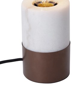 Модерна настолна лампа бронз с бял мрамор - Marissa