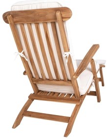 Бяла памучна възглавница за седалка за открит шезлонг Arrecife - House Nordic