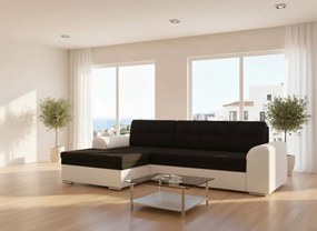 Ъгъл диван Comfort-Left-White - Black