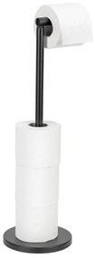 WENKO 24034100 - Държач за тоалетна хартия 21x55 см черен/сребрист