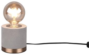 Сива кадифена настолна лампа (височина 11 cm) Judy – Trio