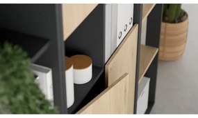 Етажерка за книги в дъбов декор в естествен цвят 80x205 cm Sign - Tvilum