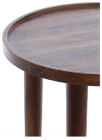Кръгла странична масичка от масивна акация ø 49 cm Qiano – Light &amp; Living