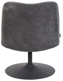 Тъмносиво кадифено кресло Bubba - Zuiver