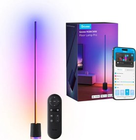 Подова Smart LED лампа Govee Floor Lamp Pro RGBICWW H6079, 170 см, 48W, 2100 lm, 6500K, Wi-Fi, Bluetooth, Govee Home, Черен