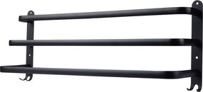 Закачалка за хавлии за баня, черен мат, 60 cm