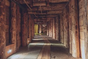 Фототапет – Дървена шахта