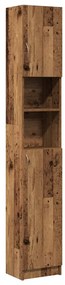 856048 vidaXL Шкаф за баня от старо дърво 32x25,5x190 cm Инженерна дървесина
