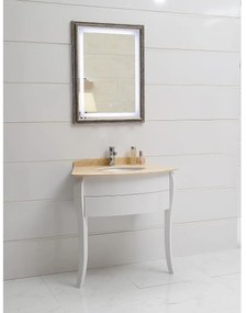 Долен шкаф за баня ICP 8454 "АНАИС", Inter Ceramic, PVC, бял, с умивалник, 54.5х85.5x84см