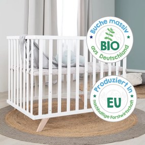 Кошара за игра от масивен бук с регулируема височина 75x100 cm в естествен цвят Lil Planet – Roba