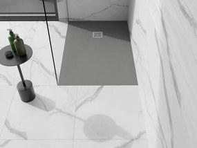 Mexen Stone+ ректикулиран композитен душ кабина 120 x 100 см, сив-бетон - 44611012