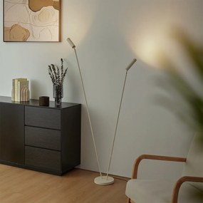 Модерна подова лампа бежова 2 светлини GU10 35mm - Thomas