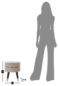 Табуретка от бежово кадифе Paris - Mauro Ferretti