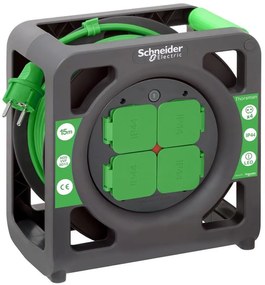SE Макара Thorsman 15м IP44 H05VV-F 3G1.5mm2 термична защита 4x шуко  - IMT33136