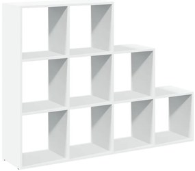 857976 vidaXL Разделител за стая / библиотека, бял, 3 нива, 137,5x29x103,5 см