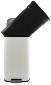 Стоманено кошче за боклук с педал в матово бял цвят 50 l Akira – Spirella