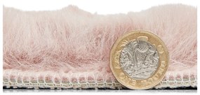 Розов килим , ⌀ 120 cm Teddy - Think Rugs