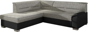 Ъгъл диван Rims-Left-Black - Gray light