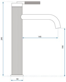 Смесител за мивка Rea Argon Brush Nickel high