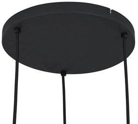 Модерен висящa лампa черен с димно стъкло 3 светлини - Sheena