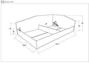 Легло с механизъм за матрак 120/190 Ралица