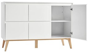 Бял детски скрин , 148 x 92 cm Swing - Pinio