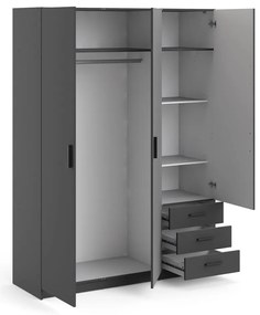 Тъмносив гардероб 147x200 cm Sprint – Tvilum