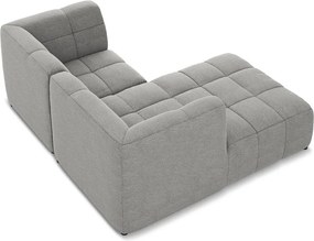 Сив ъглов диван от прежда с примки от букле (ляв ъгъл) Aloha – Makamii