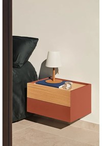 Нощно шкафче в тухлено естествен цвят в дъбов декор Otto - Teulat
