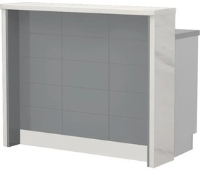 Островна кухненска пейка Hudson-Length: 120 cm.-Gray-White Marble