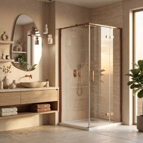 Душ кабина Rea Bruno 90x90 Brush Copper