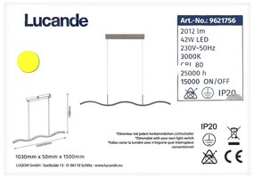 Lucande - LED Димируем пендел BRAMA LED/42W/230V