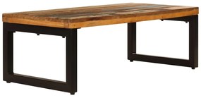 247338 vidaXL Маса за кафе, 100x50x35 см, регенерирано дърво масив и стомана