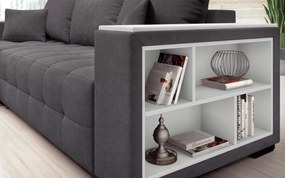 Разтегателен ъглов диван с подлакътник етажерка Мелвин Спринг S