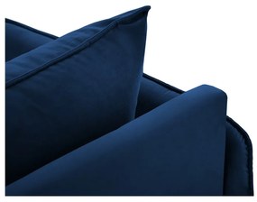 Стол за отдих от синьо кадифе (ляв ъгъл) Vienna - Cosmopolitan Design