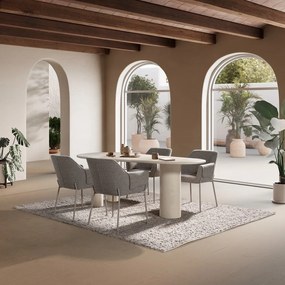 Трапезна маса от декор от камък 100x201 cm Daila – MOME