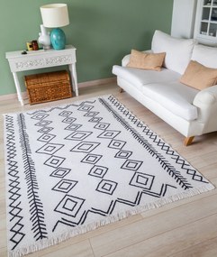 Килим (60 x 100) 23000A - Бял, Черно Бял
Черен